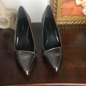 calvin klein metallic heel